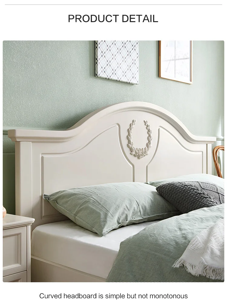 Luxury Bedroom Furniture Upholstered Modern Wood Beds Bed Room Set Furniture