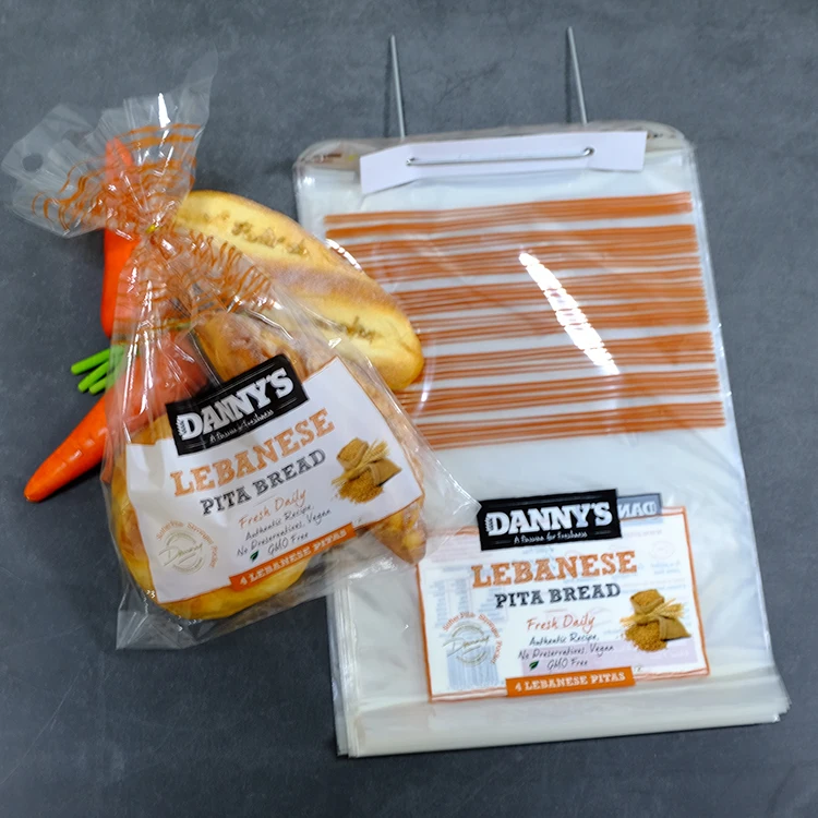 Bread Bags Recycle Custom Printed Bakery Packaging Ldpe Plastic Wicket