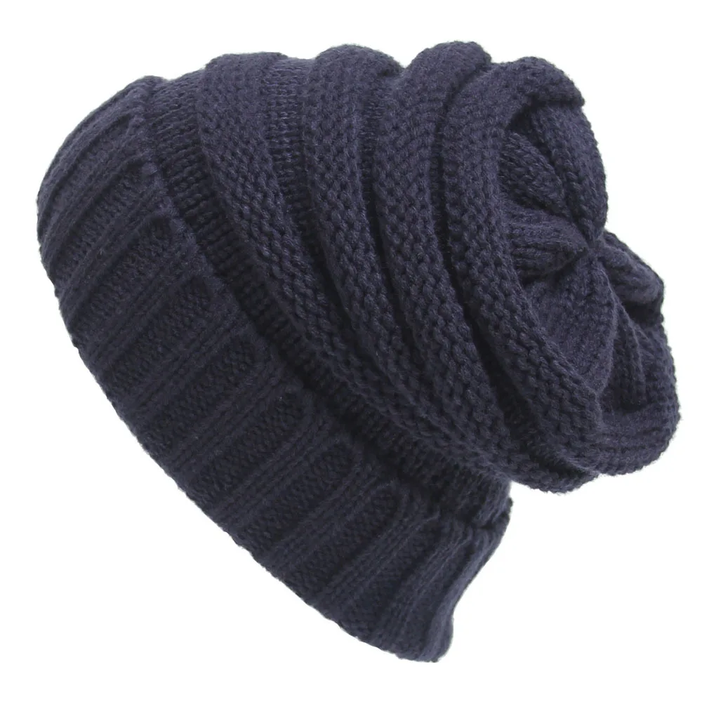 Tuscom Unisex Mens Womens Knit Wool Baggy Cap Winter Warm Hat 