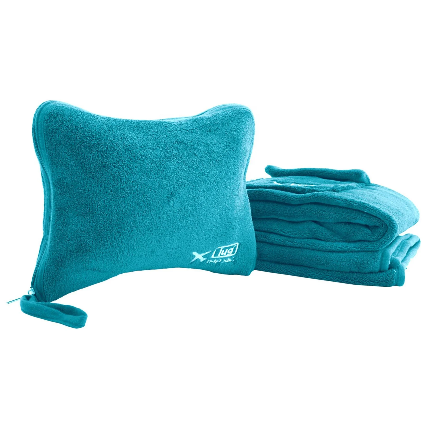 Fleece 2 In 1 Pillow Travel Blanket Soft Foldable Custom