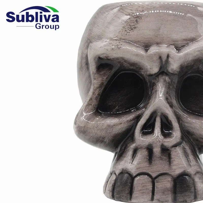 Ceramic Skull Tiki Mug 660ml