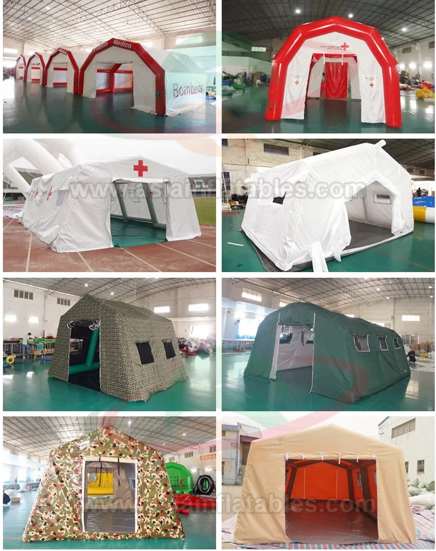 军队住房户外露营,充气军用帐篷的野战方舱,充气草坪野营帐篷