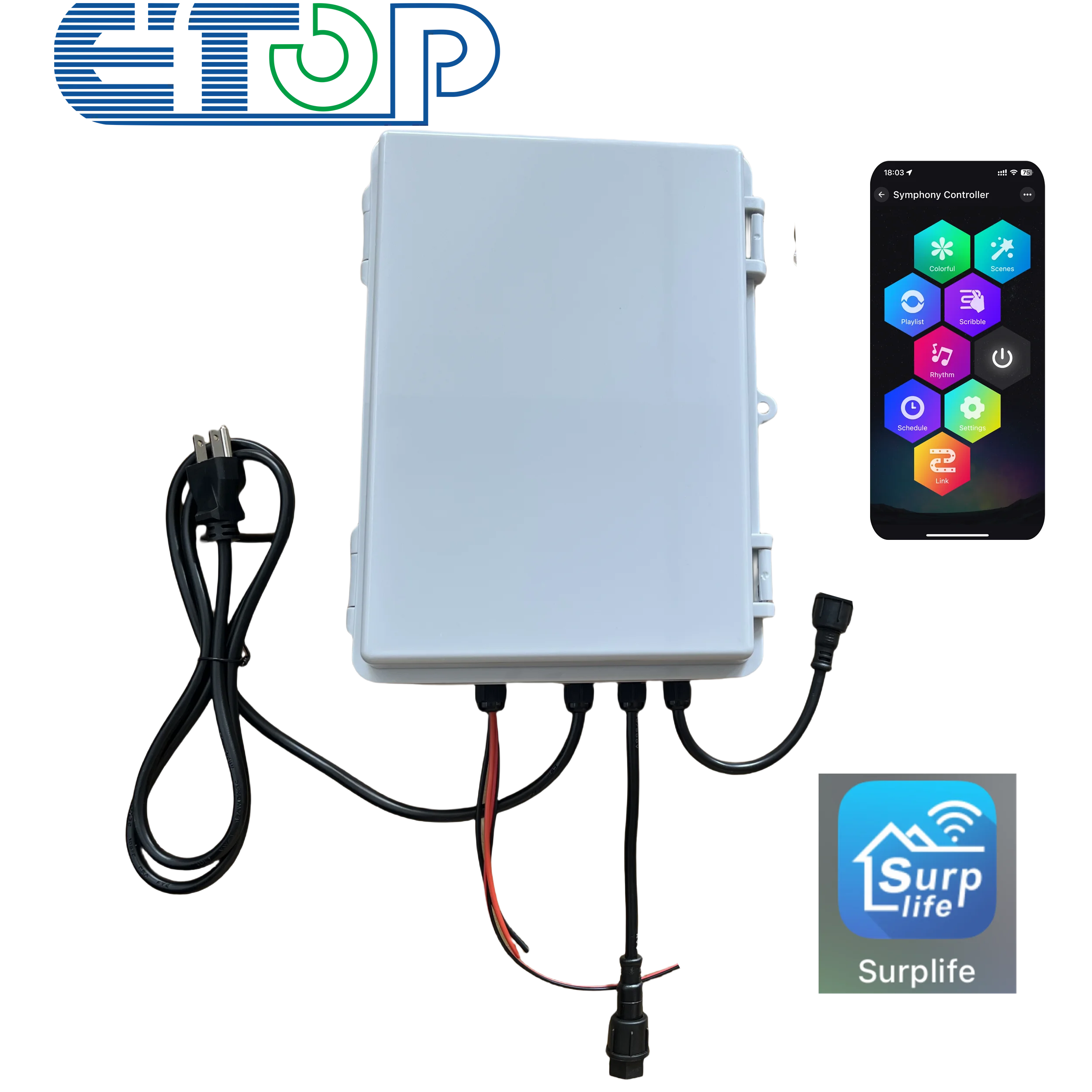 Led Control Box Output UV Resistant Waterproof Durable LED Controller Box Electrical Junction ...
