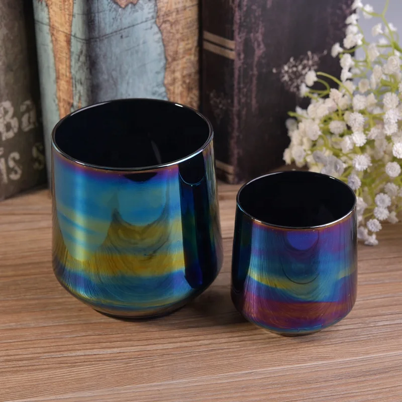 Electroplating Glass Candle container custom candle tumbler home Decor suppliers