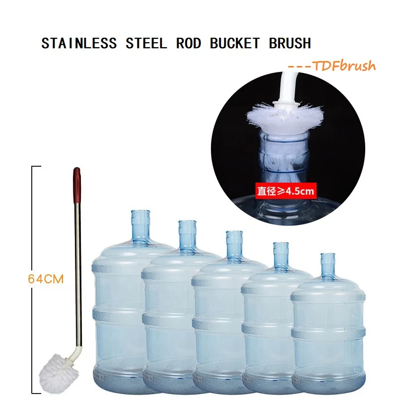 5 Gallon Bottle Brush Large Container Long Handle Purified Water Bucket