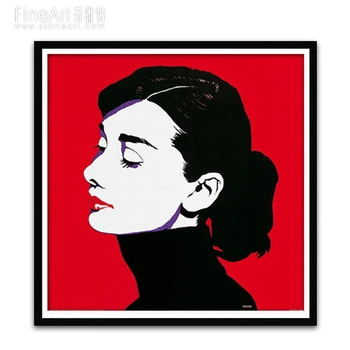 白黒赤絵画現代ポップアートの油絵オードリー ヘップバーン Buy ポップアート油絵オードリー ヘップバーン 現代油絵 現代アートの絵画 Product On Alibaba Com