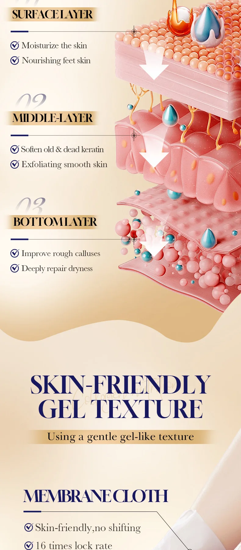 40ml Collagen Anti-Wrinkle Foot Mask Nourishing Pedicure Exfoliating Feet Peeling Masking Sheet Skin Care Moisturizing Foot Mask