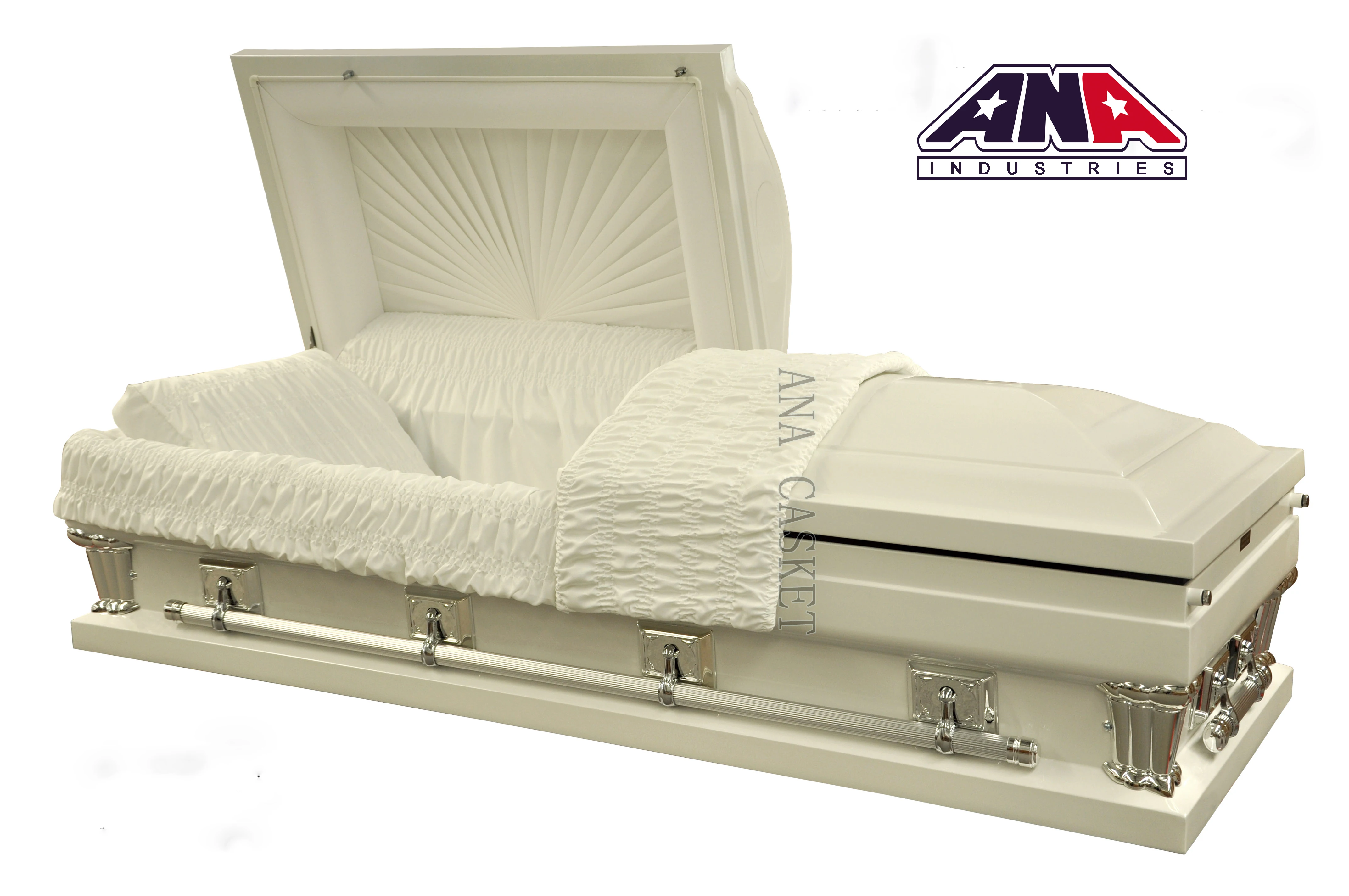 ana 葬礼用品美式大号金属超大殡葬棺材和棺材