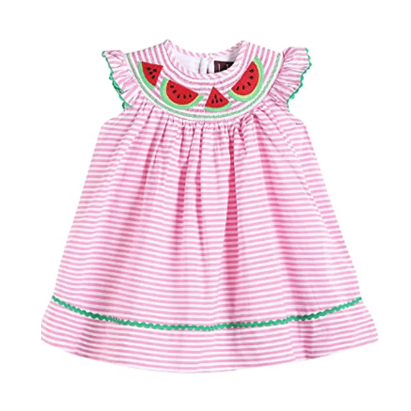 Cute Fruit Printed Baby Beach Dresses - fgy9023