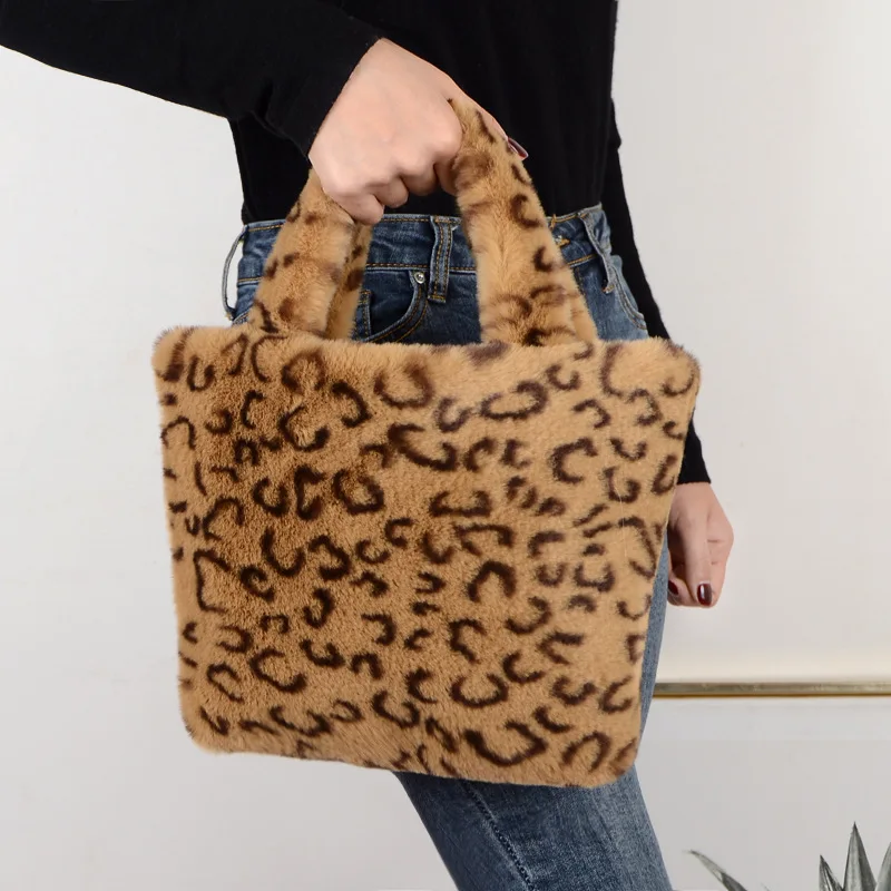 fluffy zebra tote bag