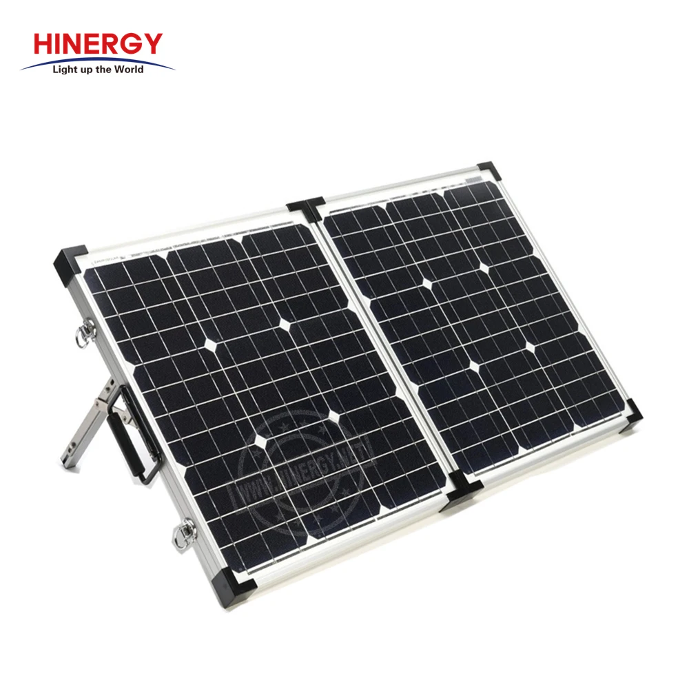 12 Volt 80 100 Watt Portable Folding Monocrystalline Solar Panel Kit With 15 Amp Solar