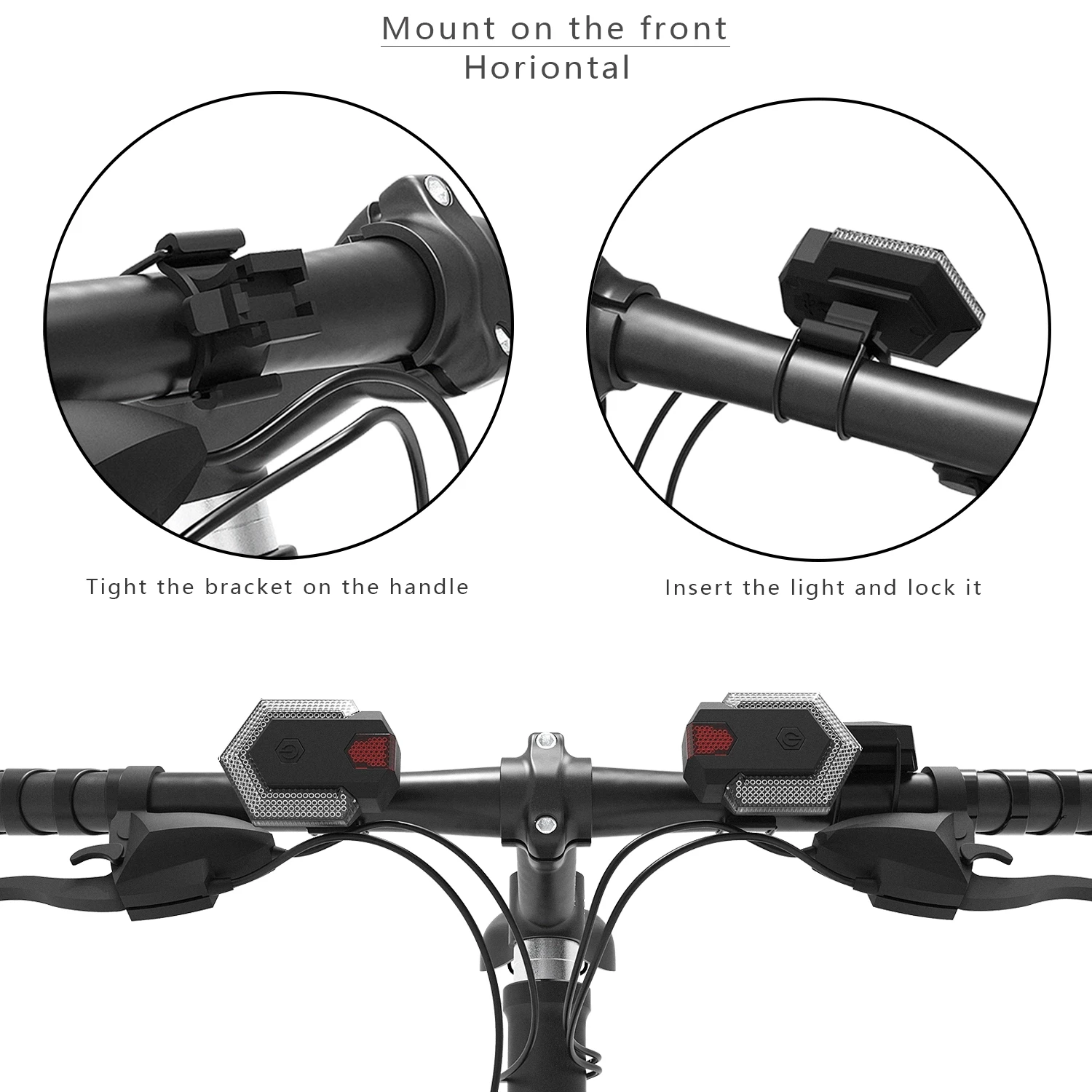 Outdoor panoramic intelligent wireless control riding turn Light wireless remote control rechargeable bicycle light