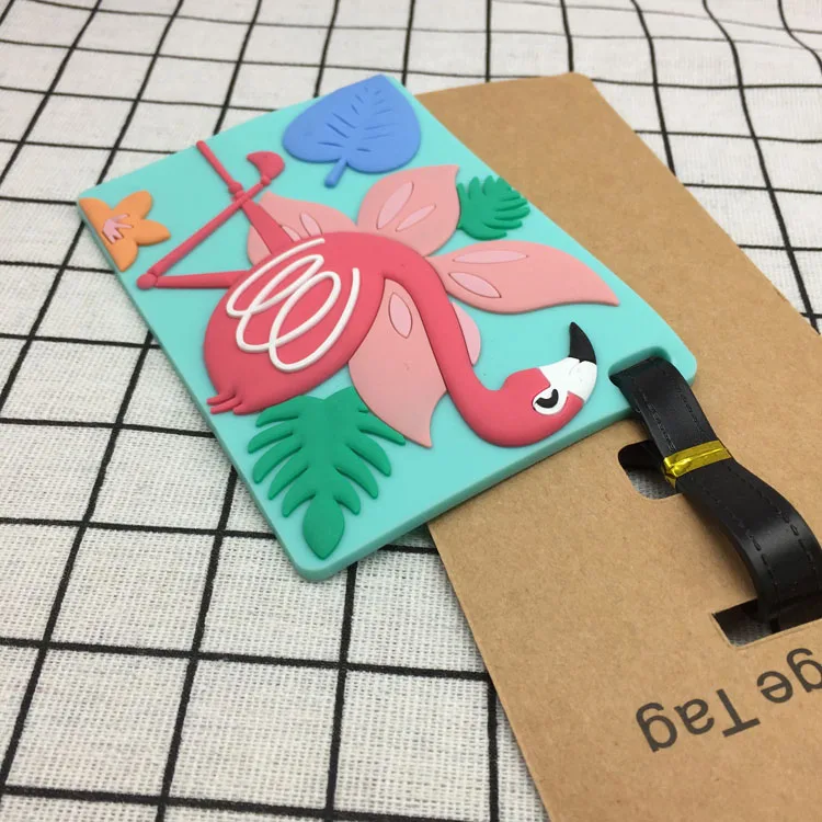 travel Accessories Creative Luggage Tag Animal Cartoon Silica Gel Suitcase ID Addres Holder Baggage Boarding Tags Portable Label