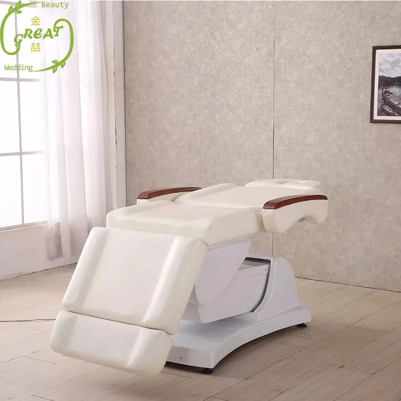 Spa Portable Hydraulic Heated Cosmetic Rotating Massage Table Beauty