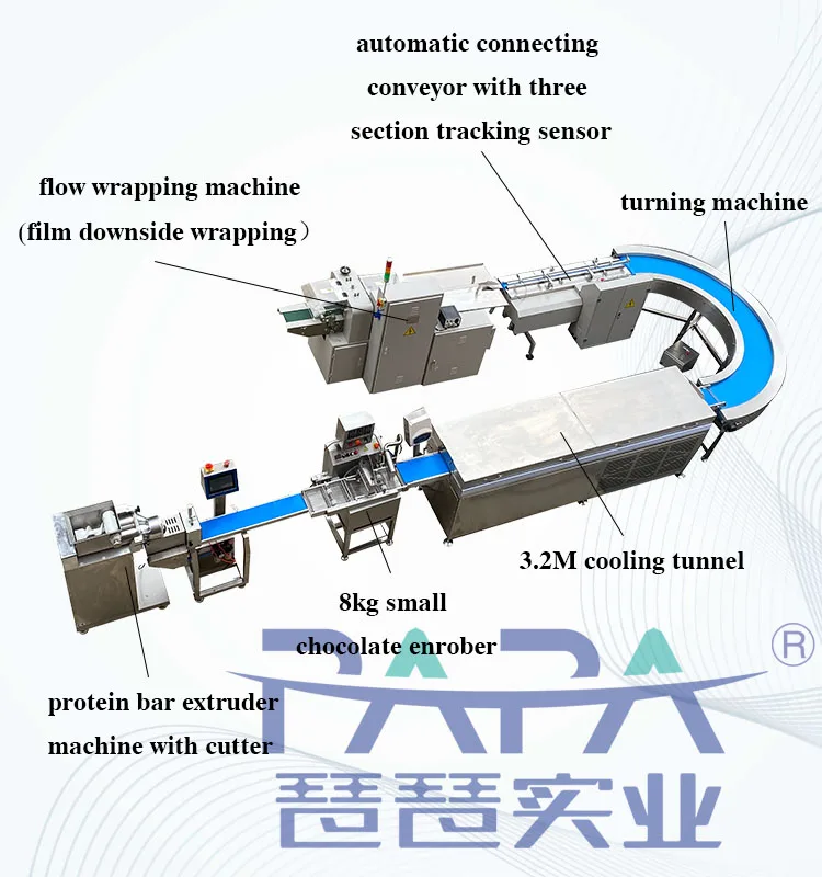 Protein Bar Date Energy Chocolate Bar Production Line With Chocolate Enrobing Machine Line Buy