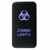 Dual Blue LED Push Switch ZOMBIE Laser ForToyota Landcruiser Hilux Prado 12V DC