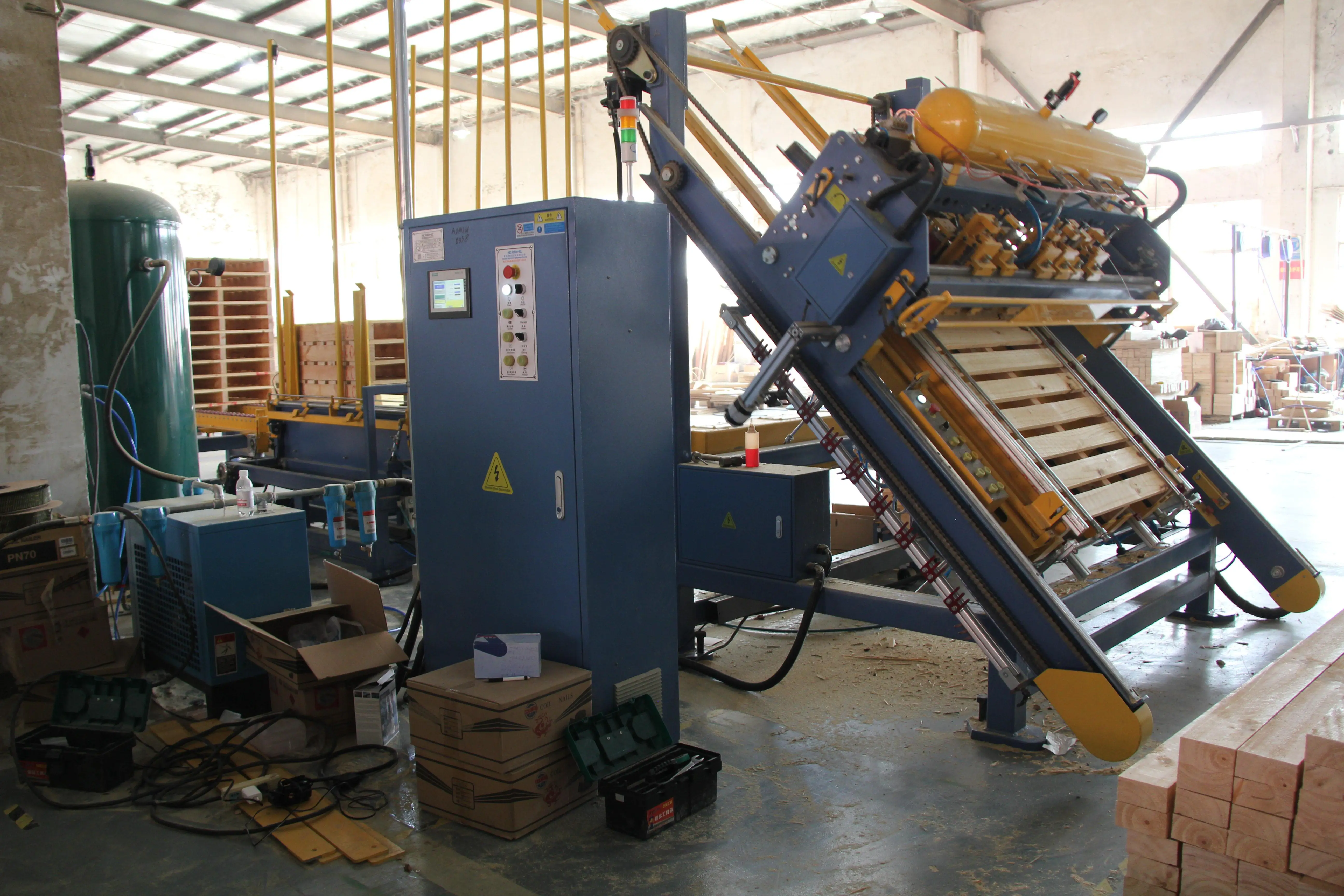 Professional Sf9025 Semi Automatic Wood Pallet Making Machine Buy