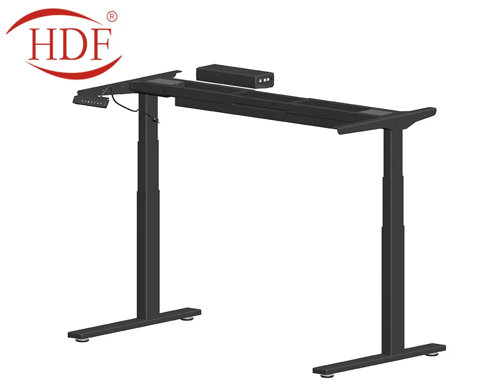 Black Office Furniture Adjustable Height Desk Price Quality