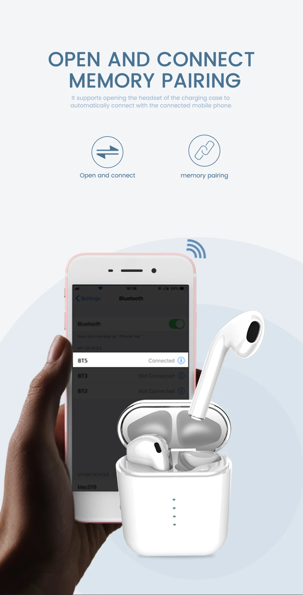 KECHAODA BT5 cheapest price wireless earbuds factory wholesale super bass sound touch wireless bluetooth earphone - ANKUX.COM