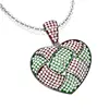 Hot Sale Natural White Sea Shell Paved Romantic Zircon Jewelry Pendant Necklace For Women Christmas Gift Valentine Day