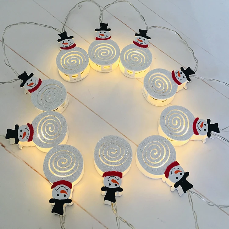 Snowman Shape Battery Powered Indoor Decorative Led String Fairy Lights