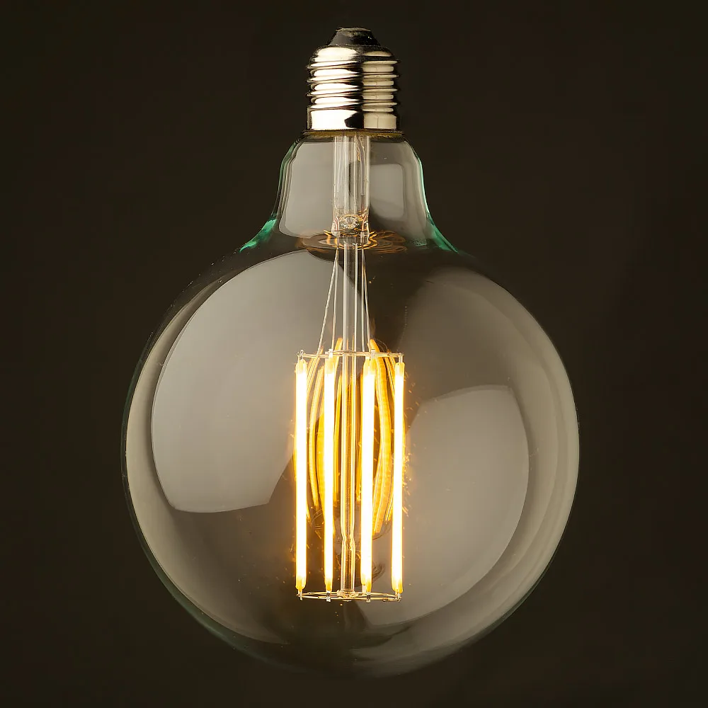 CE RoHS certificated high brightness E26 E27 LED Edison Bulb G125 LED filament bulb
