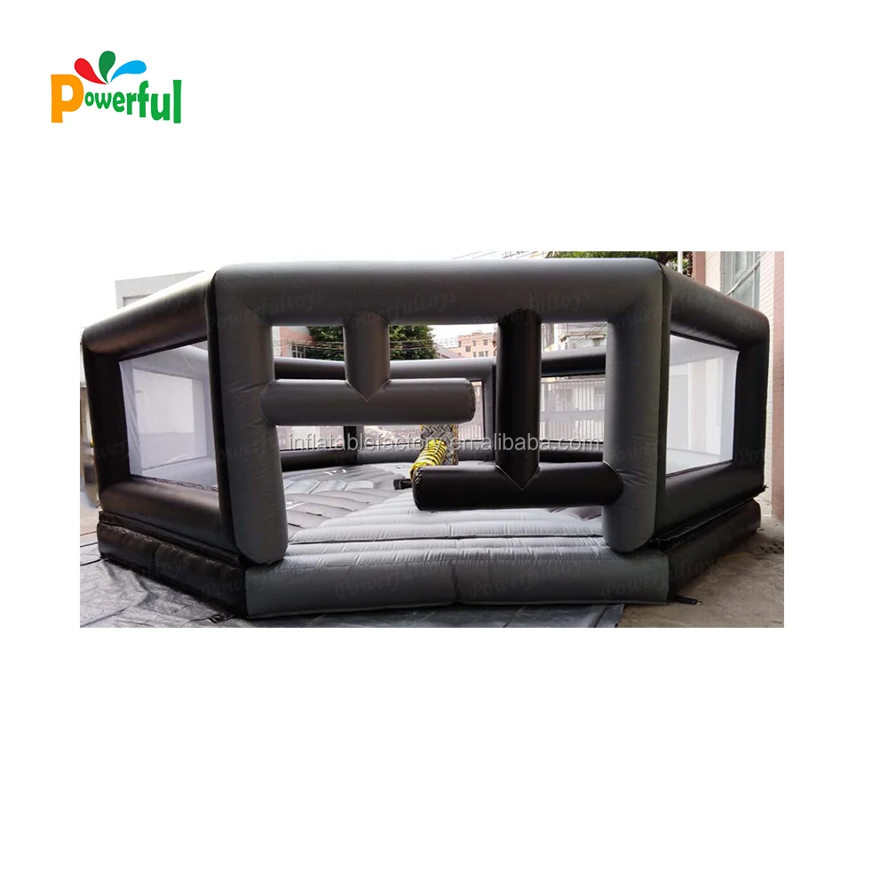 Factory price inflatable sweeper game trampoline park meildown machine