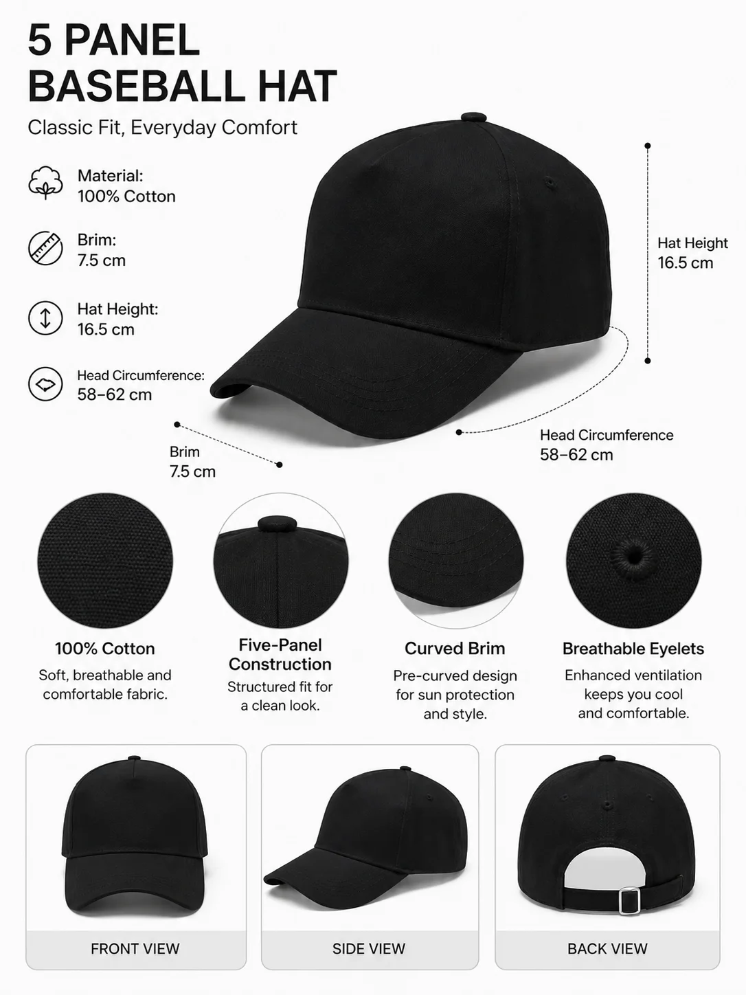 Custom Logo Baseball Hat Embroidered Sport Hat Sun Protection Hat Factory Direct OEM Service