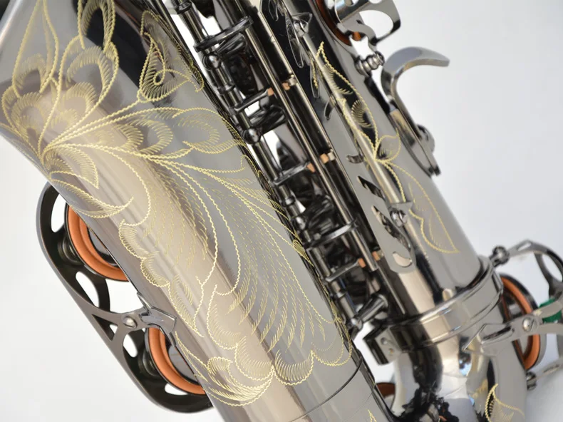 Black Nickel Plated Brass Alto Instrument Accessories Professional Eb OEM China Sax Saxophone Alto