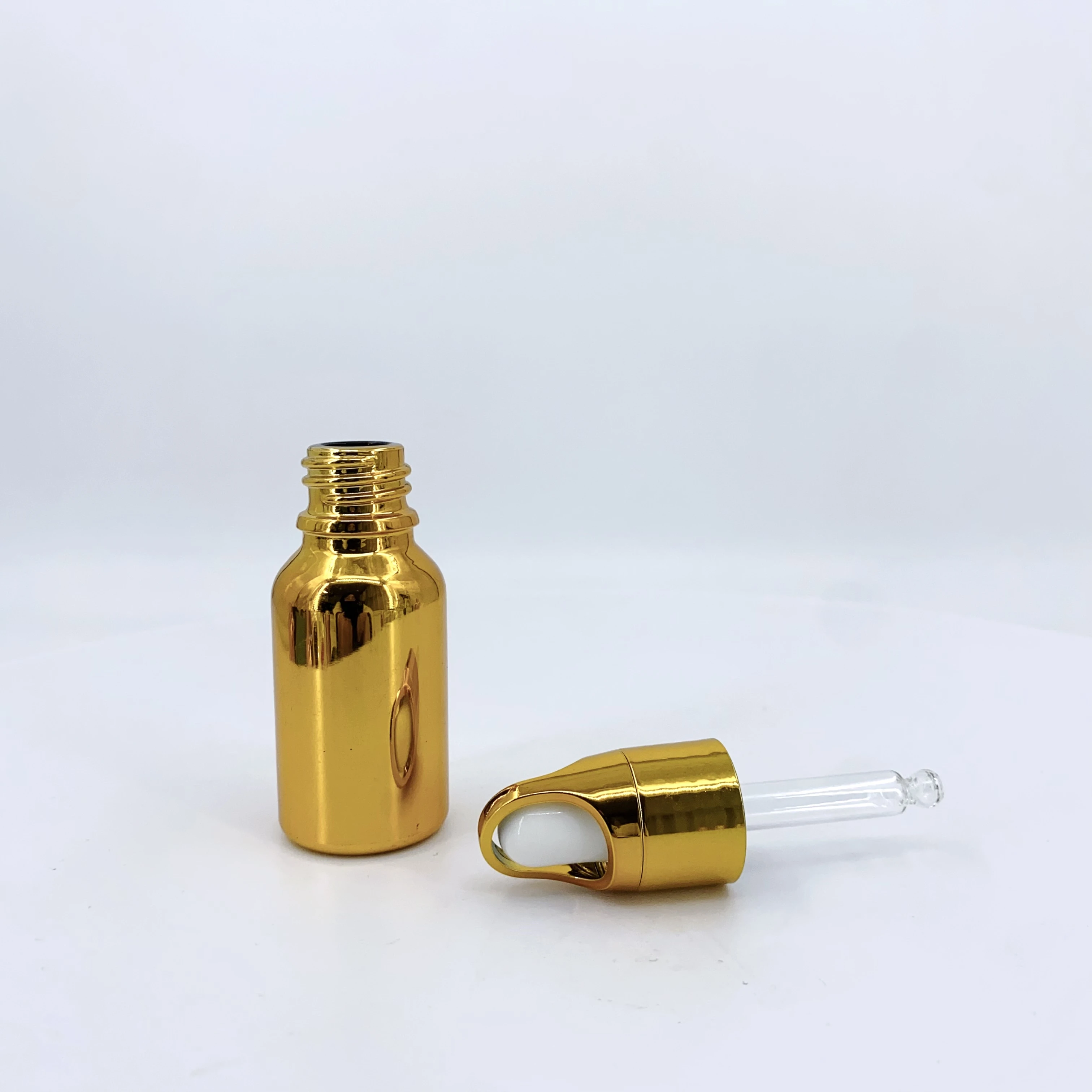 Thickened 20ml 30ml Electroplated Gold Essential Oil Bottle Essence ...