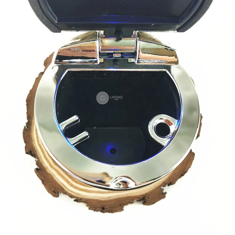 Custom Stainless Steel Cigar Smoking Ashtray Portable Lighted Car
