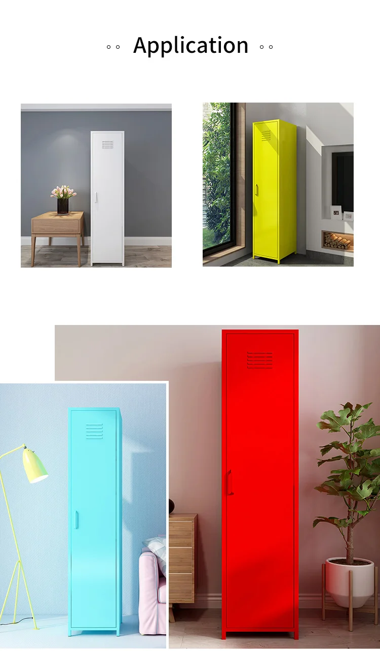 Armario De Acero De Una Sola Puerta,Colorido,Con Patas,Para Sala De