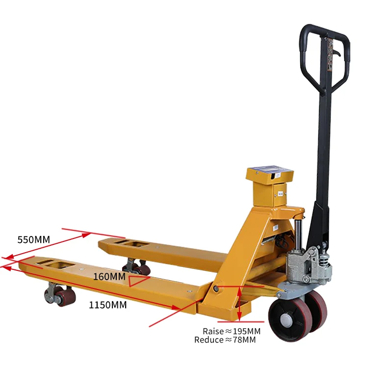 Factory Electronic Hand Jack Weight Digital Display 1000kg Jungheinrich