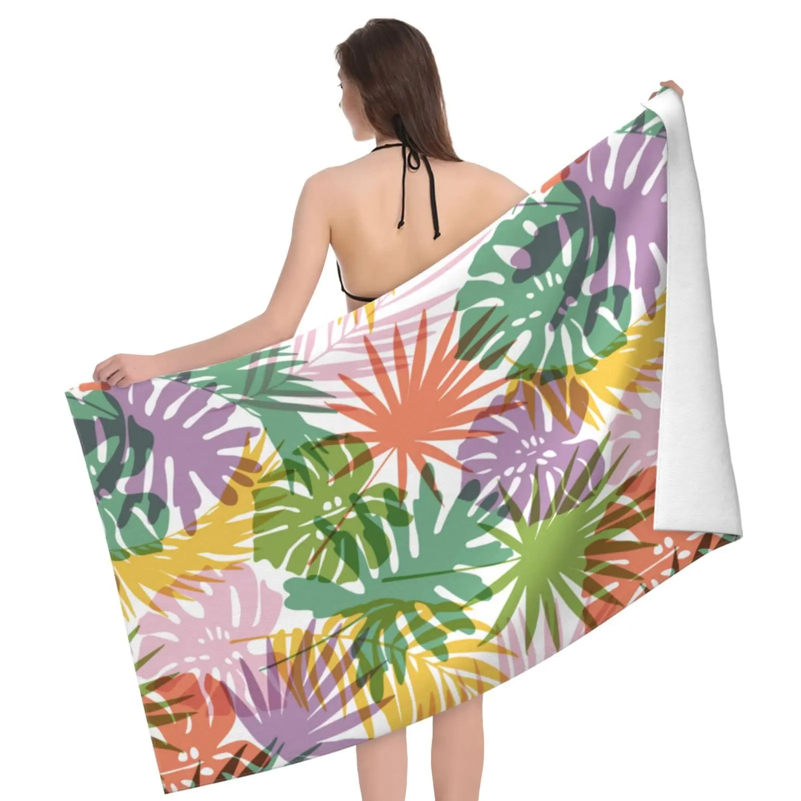 Colorful 100x180cm Microfiber Beach Towel Quick Dry Super Absorbent Soft Abstract Tropical Style Adults Kids Pool Towel supplier