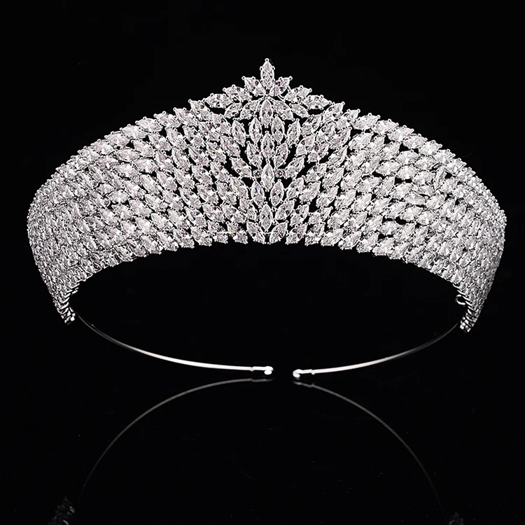 Adult Tiaras And Crowns Classic Design Elegant For Women Wedding Zircon