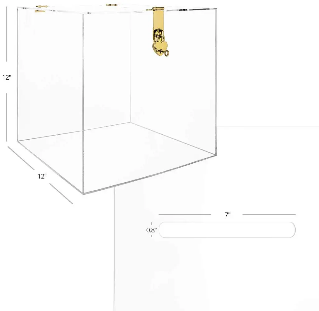 Vonvik Clear Acrylic Wishing Well Wedding Card Box With Slot Buy