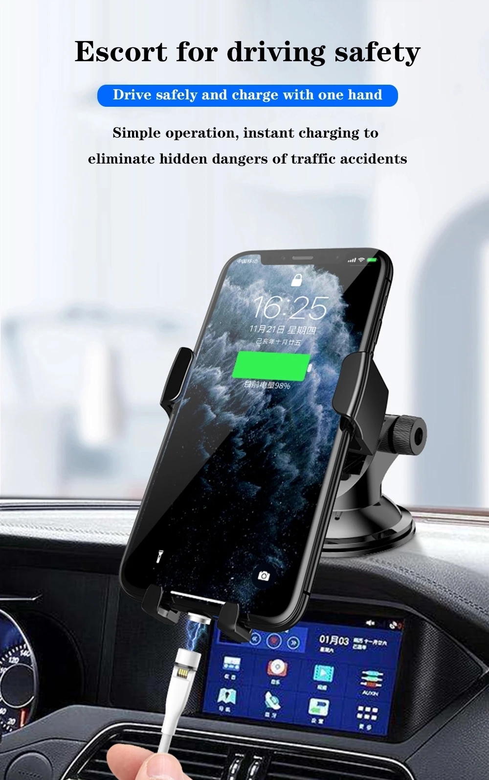 High quality 540 degrees magnetic charger cables Fast charging for phone - ANKUX.COM