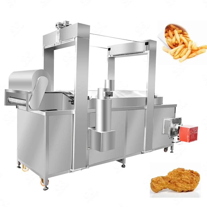 Factory Price Snack Food Onion Crisps Chicharon French Fries Frying Banana Plantain Frites Cassava Potato Chips Fryer Machine