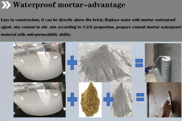 China cheap waterproof material concentrated waterproof mortar from china