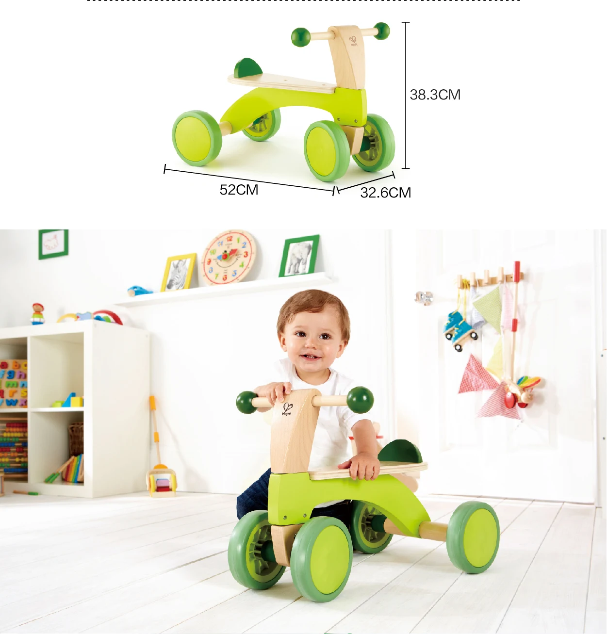 antique wooden baby walker