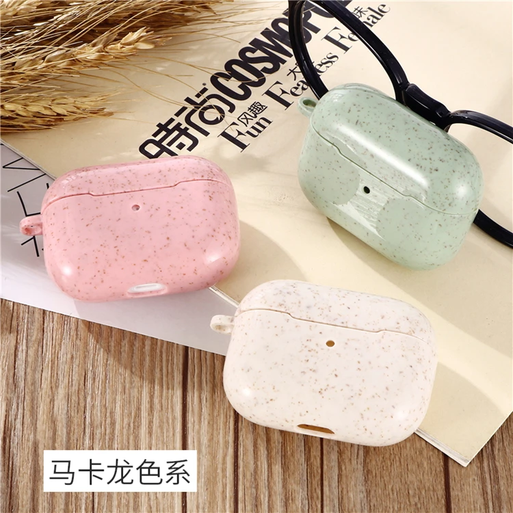 Eco-friendly Wheat straw degradable Earphone Liquid anti fall Shell air pods Earphone i12 tws For apple airpods pro 3 - ANKUX.COM