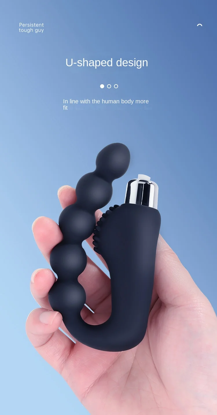 Amoura Prostate Vibrator dimensional and feature closeup