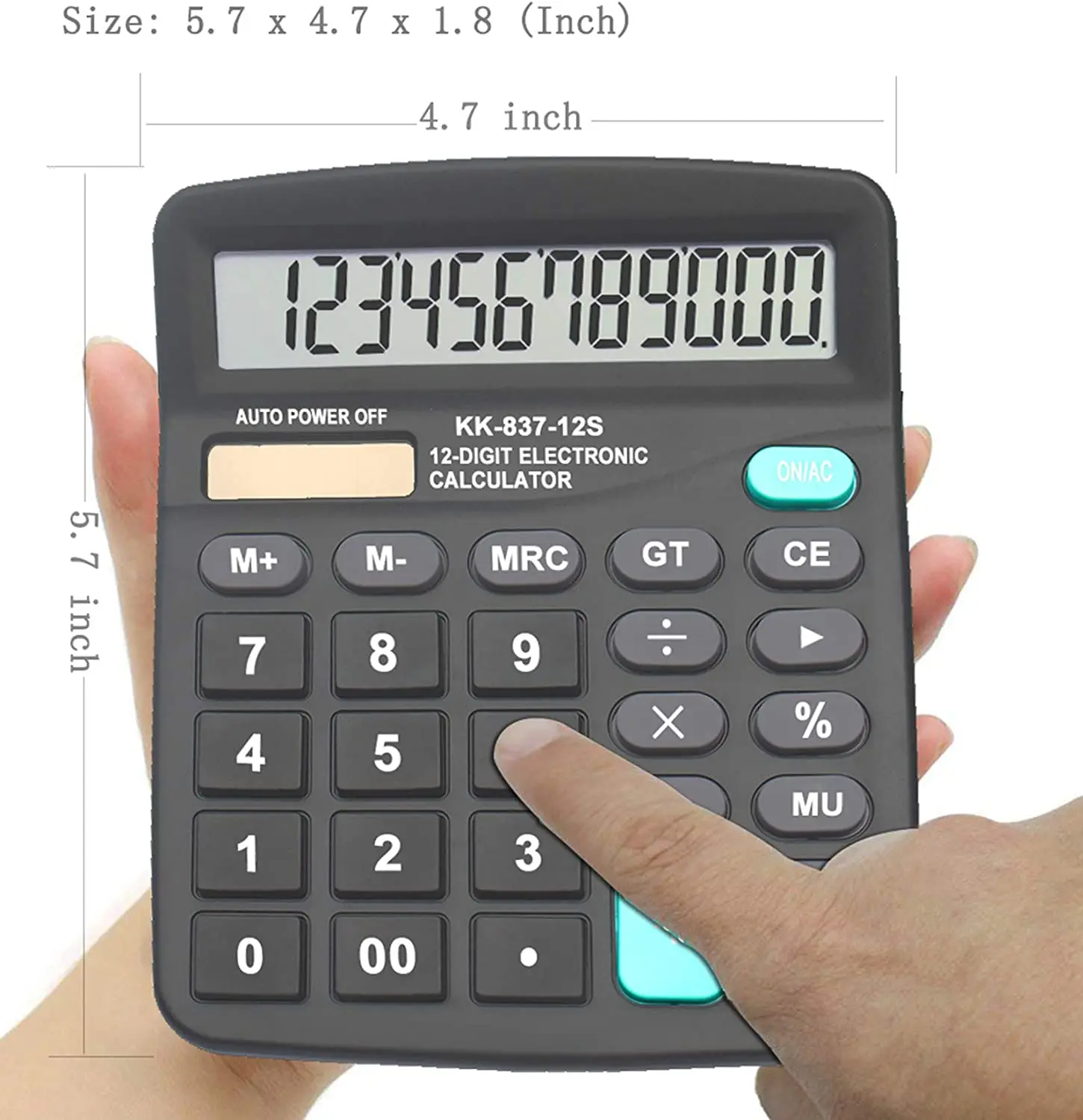 Basic Calculator,BESTWYA 12-Digit Dual Power Handheld Desktop Calculator with Large LCD Display Big Sensitive Button Golden,Pack of 2 