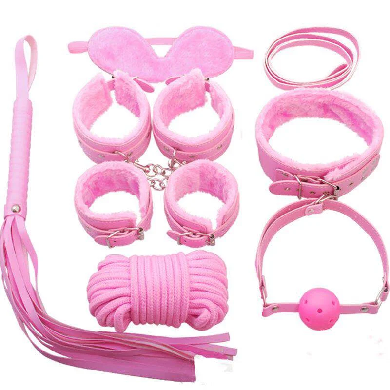 Iuoui Bdsm Bondage Pu Leather Fetish Kit Restraints Slave Sex Toy