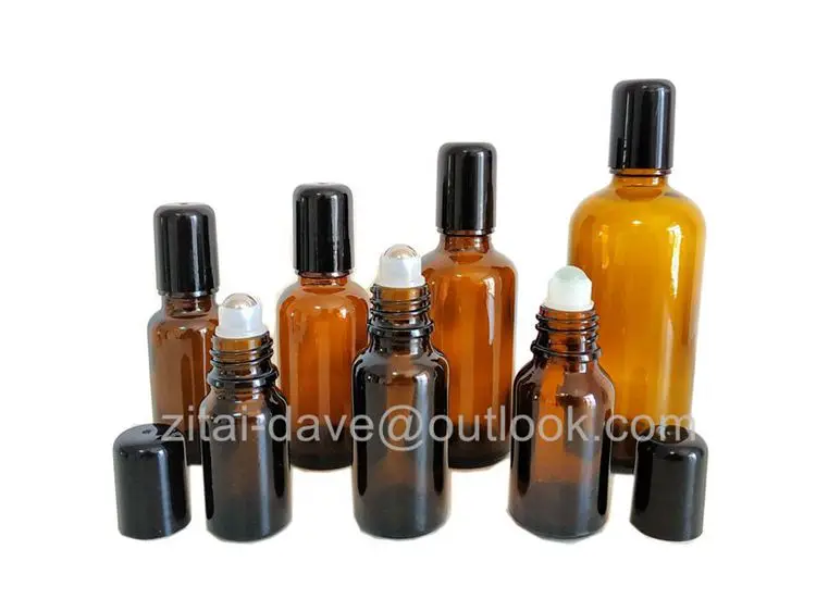 Essential Oil Use 10ml Pink Roll On Glass Roller Bottle With Crystal Gemstone Roller Ball And Rose Gold Cap Hot sale products