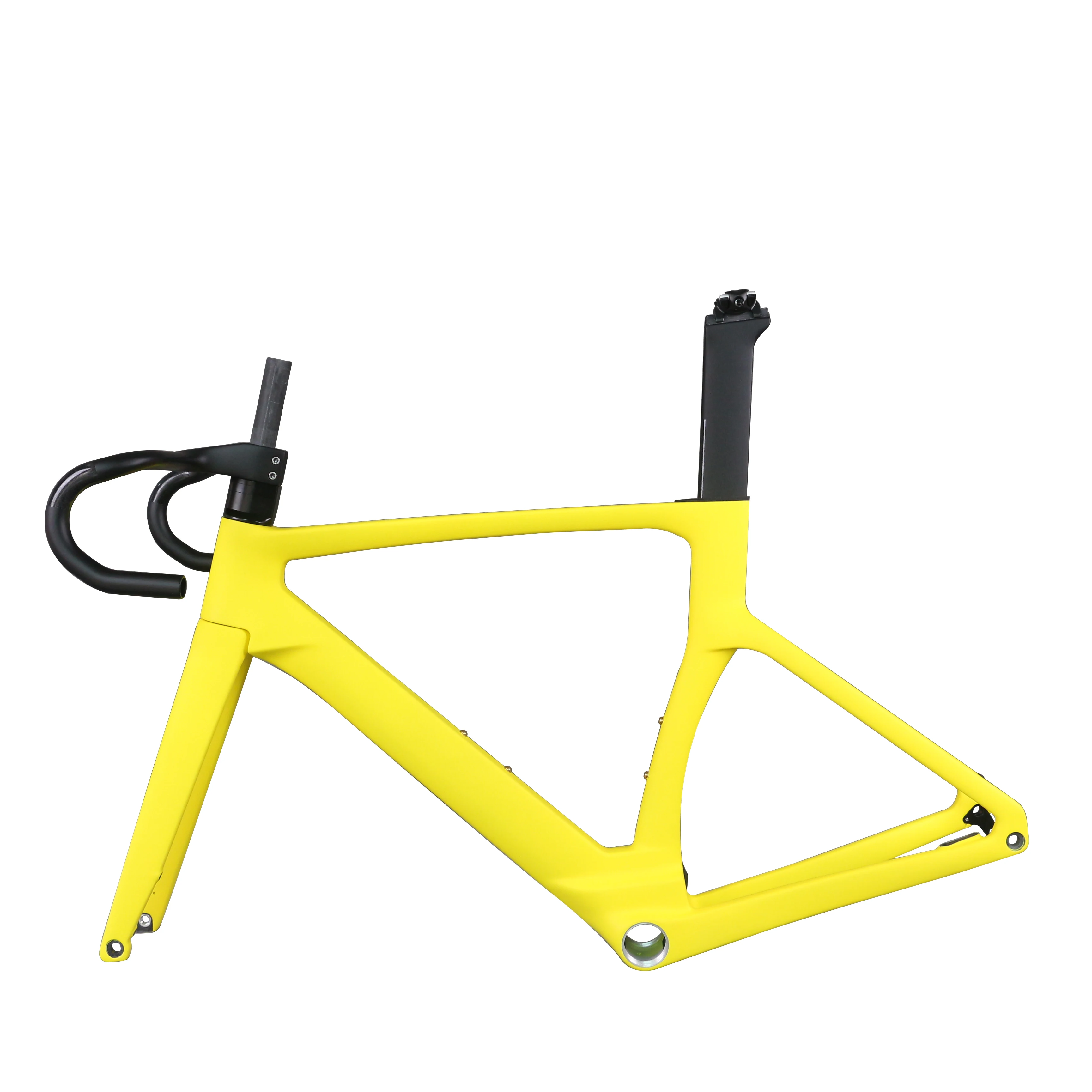 Fluorescent Yellow TT-X38 Internal Cable Road Bike Frame with