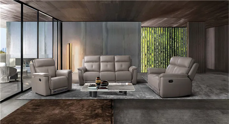 living room leather recliner sectional sofa set