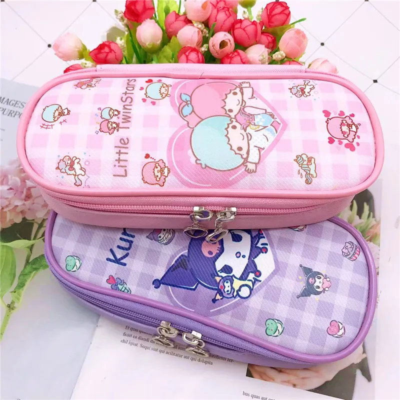 New Kt Cartoon Kuromi Cute Student Pencil Case Bag Stationery Girl ...