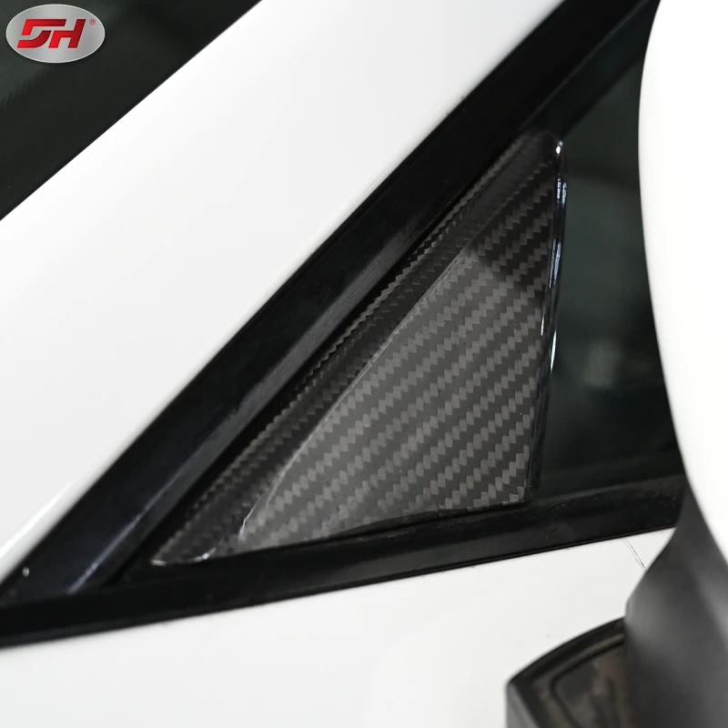 2PCS Car Replacement Window Triangle Plate Carbon Fiber Window Triangle Sticker for Porsche 718 981 991 2016-UP