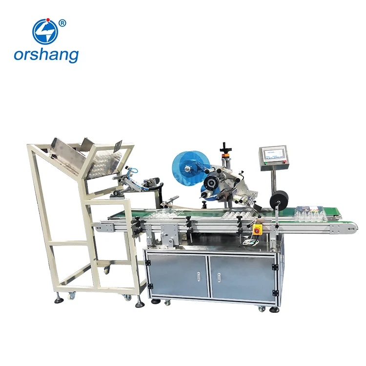 Orshang Factory Price Bar Code Print Pasting Label Applicator, Automatic Box Carton Pouch Bag Plane Labeling Machine